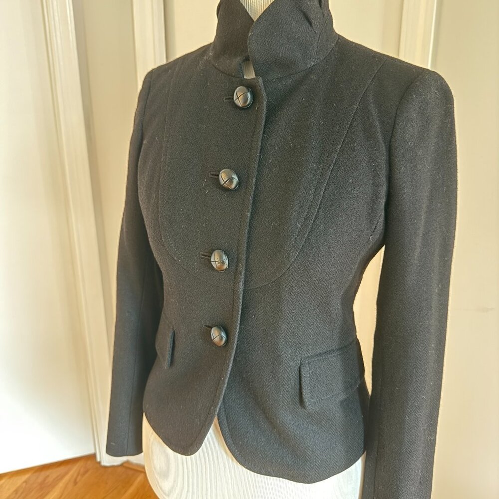 Jcrew Bella Wool Jacket Black, Size 0P